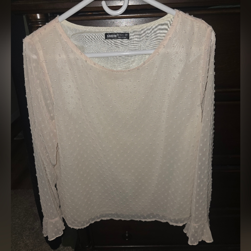 EUC - Shein Cream blouse large